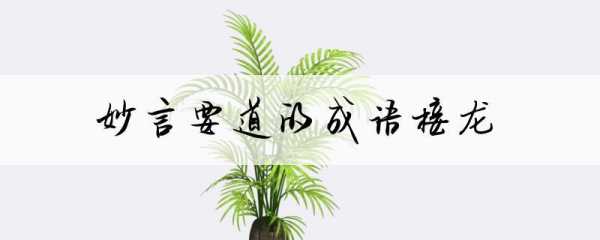 成语妙言什么语（妙言意思）