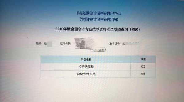 初级会计成绩单什么样（初会成绩单是什么样的）